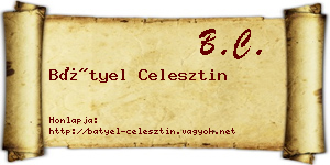 Bátyel Celesztin névjegykártya